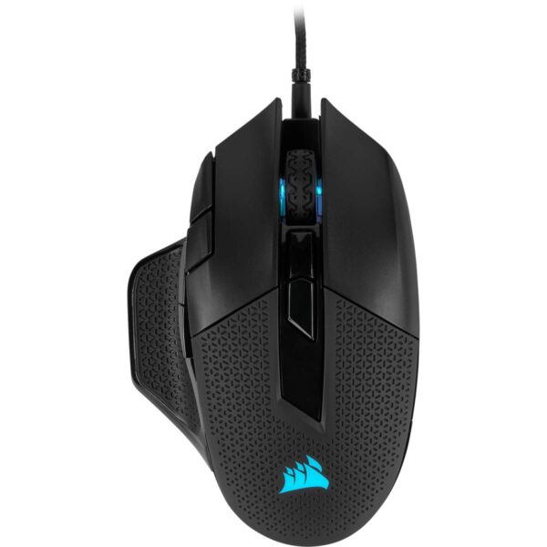 Corsair NIGHTSWORD RGB Gaming Mouse For FPS, MOBA - 18,000 DPI - 10 Programmable Buttons - Weight System - iCUE Compatible - Black