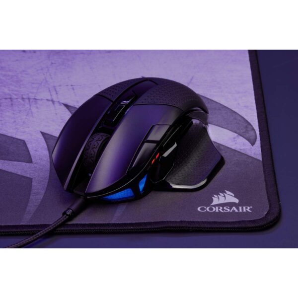 Corsair NIGHTSWORD RGB Gaming Mouse For FPS, MOBA - 18,000 DPI - 10 Programmable Buttons - Weight System - iCUE Compatible - Black