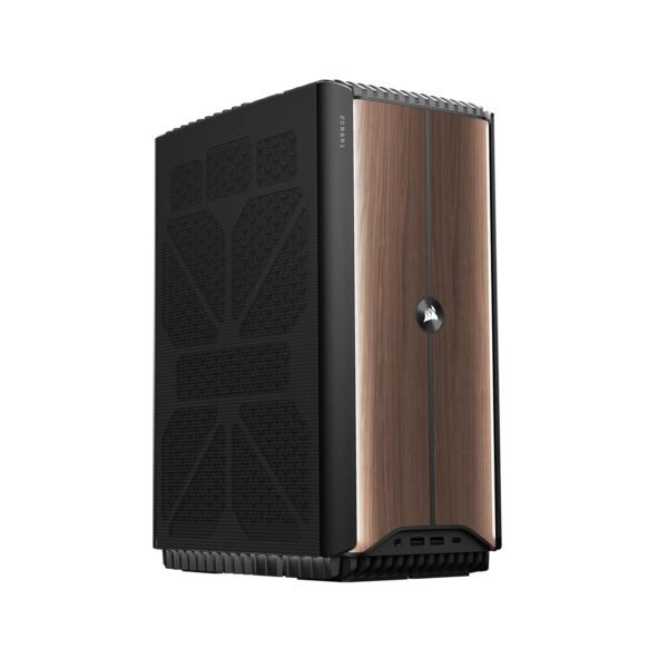 CORSAIR ONE i500 Gaming PC – Liquid Cooled Intel® Core™ i9 14900K CPU – Liquid-Cooled NVIDIA® GeForce RTX™ 4080 SUPER GPU – 32GB VENGEANCE DDR5 Memory – 2TB M.2 SSD – Dark Wood