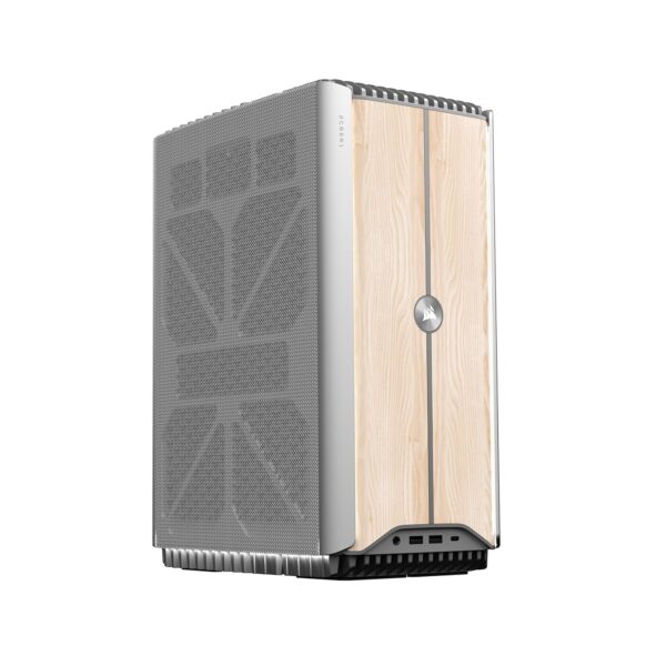CORSAIR ONE i500 Gaming PC – Liquid Cooled Intel® Core™ i9 14900K CPU – Liquid-Cooled NVIDIA® GeForce RTX™ 4080 SUPER GPU – 32GB VENGEANCE DDR5 Memory – 2TB M.2 SSD – Dark Wood