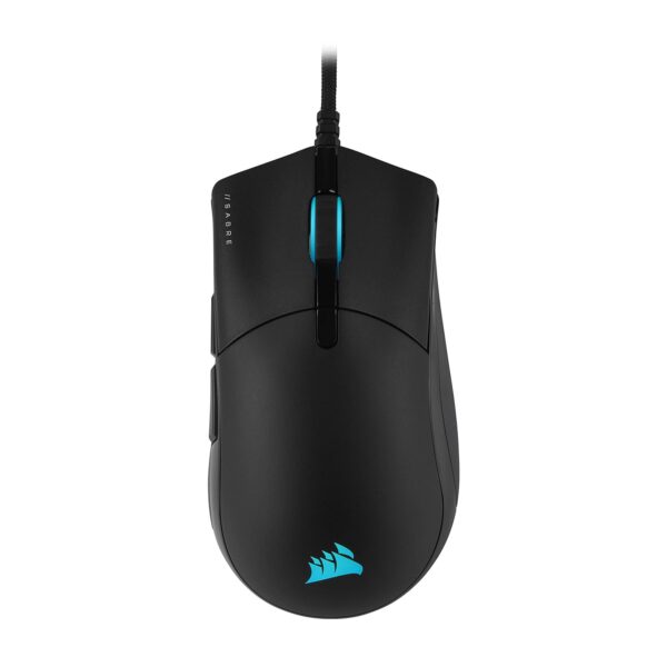 Corsair SABRE RGB PRO CHAMPION SERIES FPS/MOBA Gaming Mouse - Ergonomic shape for Esports and Competitive Play - Ultralight 74g - Flexible Paracord Cable