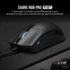 CORSAIR SABRE RGB PRO CHAMPION SERIES Wired Ultralight FPS/MOBA Gaming Mouse - 18,000 DPI - Ergonomic Design - iCUE Compatible - PC, Mac, PS5, PS4, Xbox - Black,50 Watt