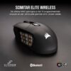 CORSAIR SCIMITAR ELITE RGB WIRELESS MMO Gaming Mouse - 26,000 DPI - 16 Programmable Buttons - Up to 150 Hours Battery - iCUE Compatible - Black