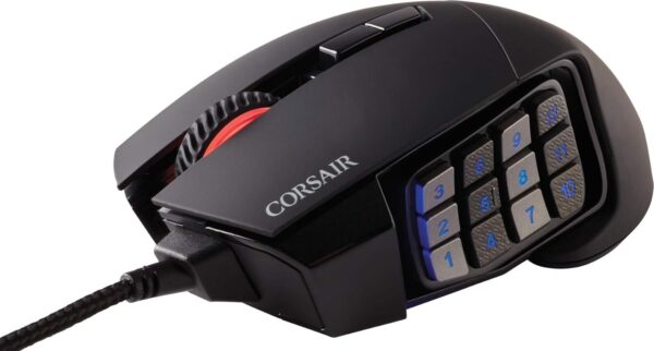 CORSAIR SCIMITAR ELITE RGB WIRELESS MMO Gaming Mouse - 26,000 DPI - 16 Programmable Buttons - Up to 150 Hours Battery - iCUE Compatible - Black