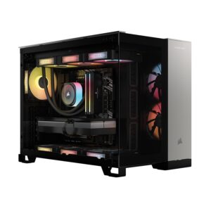Corsair Vengeance a5100 Gaming-pc – Vloeistofgekoeld AMD Ryzen™ 7 9800X3D, NVIDIA® GeForce RTX™ 5090 GPU, 64 GB Dominator Titanium RGB DDR5-geheugen, 2+2 TB M.2 SSD - Zwart/Zilver