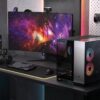 Corsair Vengeance A5100 Gaming-pc, vloeistofgekoelde AMD Ryzen 7 7800X3D CPU, NVIDIA GeForce RTX 5080 GPU, 32 GB Dominator Titanium RGB DDR5-geheugen, 2 TB M.2 SSD, zwart