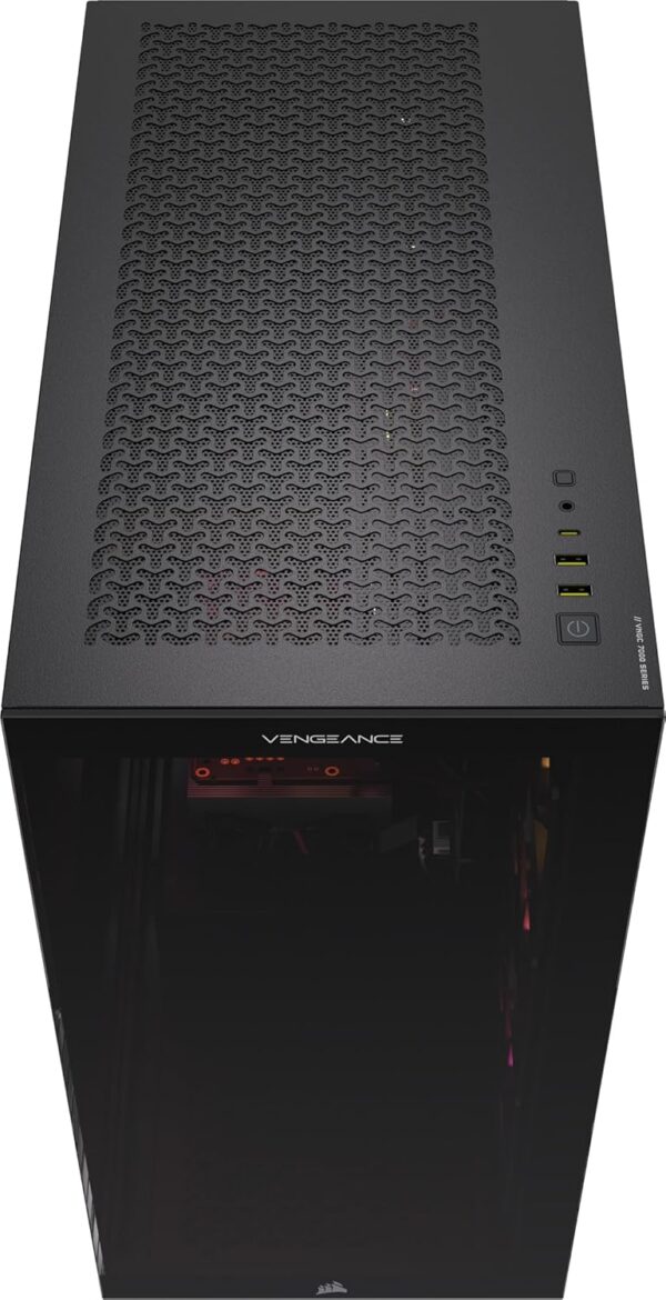 Corsair Vengeance a7500 Gaming PC – Liquid Cooled AMD Ryzen™ 7 9800X3D CPU – AMD® Radeon RX 9070XT GPU – 32GB Vengeance RGB DDR5-geheugen – 1TB M.2 SSD – Zwart