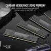 Corsair VENGEANCE DDR5 32GB (2x16GB) 6400MHz C32 Intel Optimized Desktop Memory (Onboard Voltage Control, Custom XMP 3.0 Profiles, Solid Aluminum Heatspreader) Black