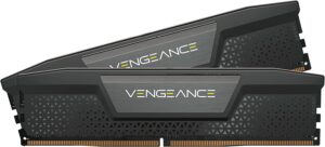 Corsair VENGEANCE DDR5 32GB (2x16GB) 6400MHz C32 Intel Optimized Desktop Memory (Onboard Voltage Control, Custom XMP 3.0 Profiles, Solid Aluminum Heatspreader) Black