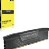 Corsair VENGEANCE DDR5 32GB (2x16GB) 6400MHz C32 Intel Optimized Desktop Memory (Onboard Voltage Control, Custom XMP 3.0 Profiles, Solid Aluminum Heatspreader) Black
