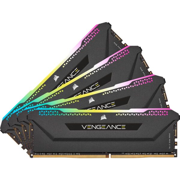 Corsair Vengeance PRO RGB Module 16GB (1 x 16GB) DDR4 3600 (PC4-28800) C18 1.35V, Optimized AMD Ryzen - Black