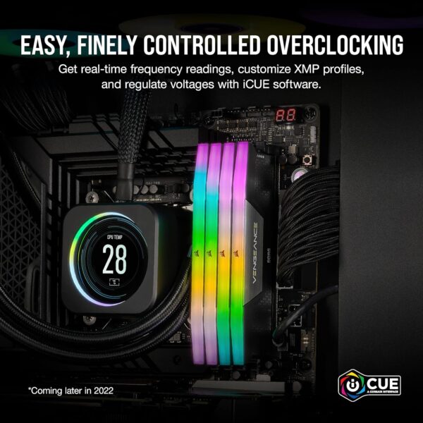 CORSAIR VENGEANCE RGB DDR5 32GB (2x16GB) DDR5 6000MHz CL30 AMD EXPO Intel XMP iCUE Compatible Computer Memory – Grey (CMH32GX5M2B6000Z30K)