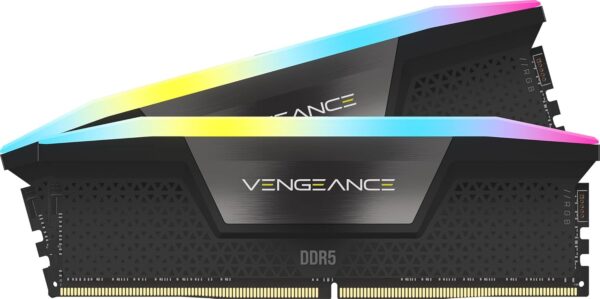 CORSAIR VENGEANCE RGB DDR5 32GB (2x16GB) DDR5 6000MHz CL30 AMD EXPO Intel XMP iCUE Compatible Computer Memory – Grey (CMH32GX5M2B6000Z30K)