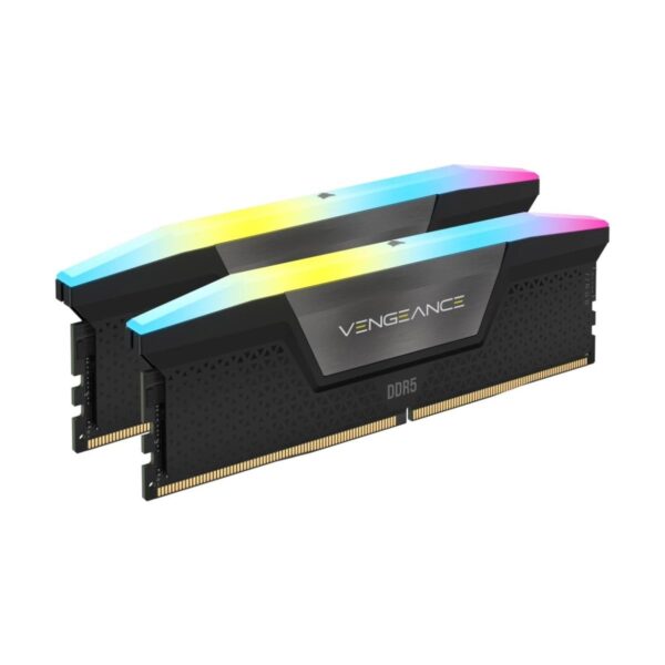 CORSAIR VENGEANCE RGB DDR5 RAM 48GB (2x24GB) 6000MHz CL36 Intel XMP iCUE Compatible Computer Memory - Black (CMH48GX5M2E6000C36)