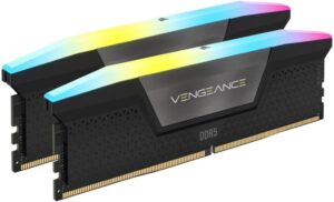 CORSAIR VENGEANCE RGB DDR5 RAM 48GB (2x24GB) 6000MHz CL36 Intel XMP iCUE Compatible Computer Memory - Black (CMH48GX5M2E6000C36)