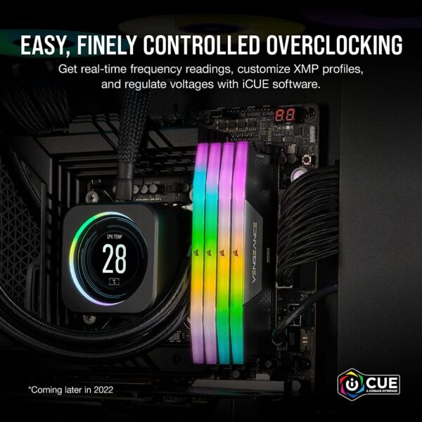 CORSAIR VENGEANCE RGB DDR5 RAM 48GB (2x24GB) 6000MHz CL36 Intel XMP iCUE Compatible Computer Memory - Black (CMH48GX5M2E6000C36)