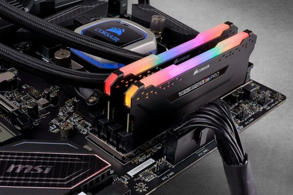 Corsair VENGEANCE RGB PRO 16GB (2x8GB) DDR4 4000 (PC4-32000) C16 Desktop Memory – Black, CMW16GX4M2G4000C16