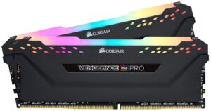 Corsair VENGEANCE RGB PRO 16GB (2x8GB) DDR4 4000 (PC4-32000) C16 Desktop Memory – Black, CMW16GX4M2G4000C16