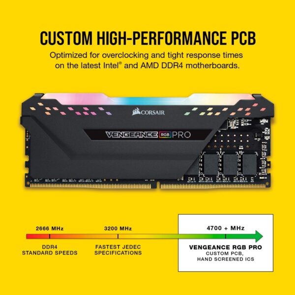 Corsair Vengeance RGB Pro Black 16GB Kit (2X 8GB) DDR4-3200 CL16 DIMM RAM