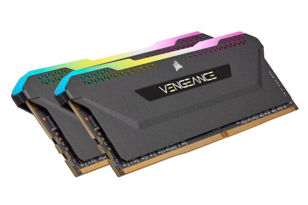 Corsair VENGEANCE RGB PRO SL 64GB (2x32GB) DDR4 3200MHz C16 (10 Ultra-Bright RGB LEDs, Intel XMP 2.0 Support, Intel Z390, AMD 300/400 Series, AMD X570 Compatible) Black