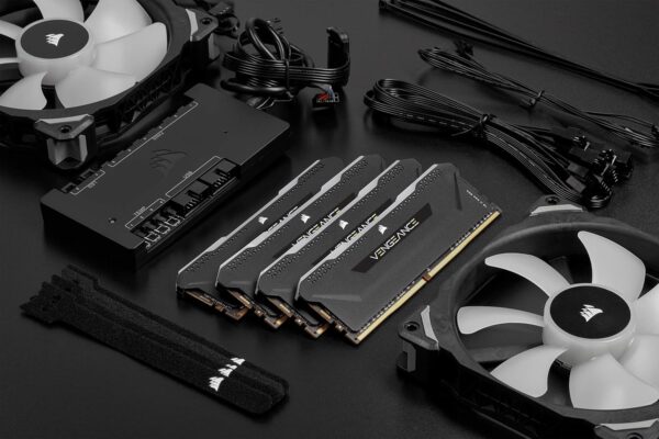 Corsair VENGEANCE RGB PRO SL 64GB (2x32GB) DDR4 3200MHz C16 (10 Ultra-Bright RGB LEDs, Intel XMP 2.0 Support, Intel Z390, AMD 300/400 Series, AMD X570 Compatible) Black