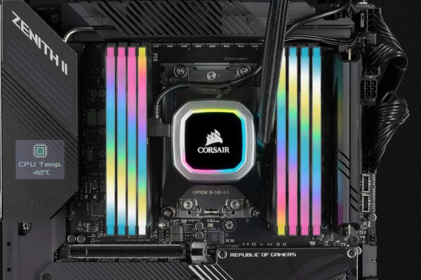 Corsair VENGEANCE RGB PRO SL 64GB (2x32GB) DDR4 3200MHz C16 (10 Ultra-Bright RGB LEDs, Intel XMP 2.0 Support, Intel Z390, AMD 300/400 Series, AMD X570 Compatible) Black