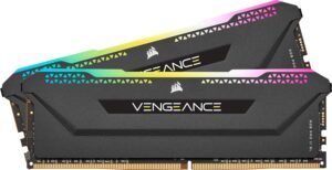 Corsair VENGEANCE RGB PRO SL 64GB (2x32GB) DDR4 3600MHz C18 (10 Ultra-Bright RGB LEDs, Intel XMP 2.0 Support, Intel Z390, AMD 300/400 Series, AMD X570 Compatible) Black