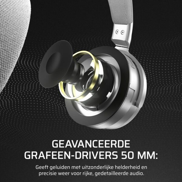CORSAIR VIRTUOSO MAX WIRELESS Gamingheadset met Bluetooth – Dolby Atmos, SoundID, Actieve Ruisonderdrukking, Omroepkwaliteit Microfoon, 50 mm-Grafeendrivers, voor PC, Mac, PS5,...