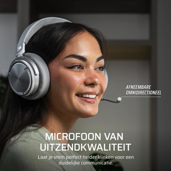 CORSAIR VIRTUOSO MAX WIRELESS Gamingheadset met Bluetooth – Dolby Atmos, SoundID, Actieve Ruisonderdrukking, Omroepkwaliteit Microfoon, 50 mm-Grafeendrivers, voor PC, Mac, PS5,...