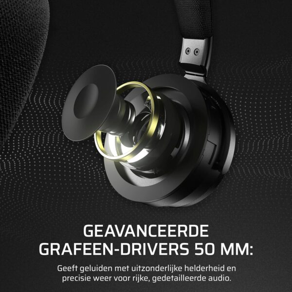 CORSAIR VIRTUOSO MAX WIRELESS Gamingheadset met Bluetooth – Dolby Atmos, SoundID, Actieve Ruisonderdrukking, Omroepkwaliteit Microfoon, 50 mm-Grafeendrivers, voor PC, Mac, PS5,...