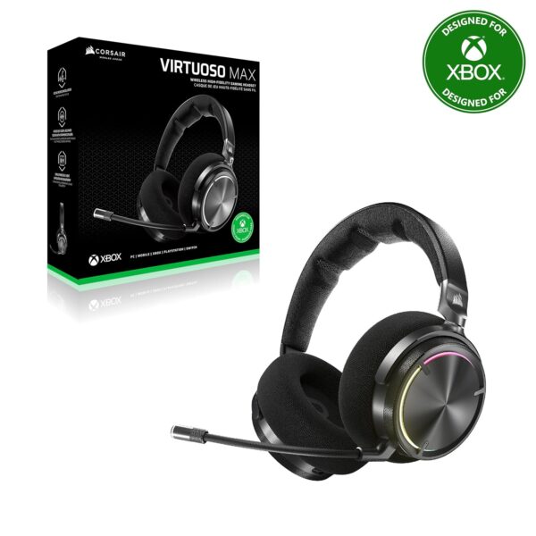 CORSAIR VIRTUOSO MAX WIRELESS voor Xbox Gamingheadset met Bluetooth – Dolby Atmos, Actieve Ruisonderdrukking, Omroepkwaliteit Microfoon, 50 mm-Grafeendrivers, voor Xbox, PC, Mac...
