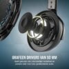 CORSAIR VIRTUOSO PRO Bedrade Open Achterkant Gaming Headset - Afneembare Uni-Directionele Microfoon - 50mm Graphene Drivers - 20Hz-40 kHz Frequentiereactie - Koolstof
