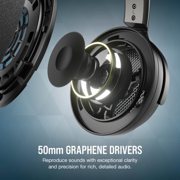 Corsair Virtuoso PRO Bedrade Open Back Gaming Headset - Afneembare Unidirectionele Microfoon - 50mm Graphene Drivers - 20Hz-40 kHz Frequentie Reponse - Carbon