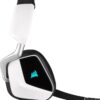 Corsair VOID ELITE draadloze gamingheadset (7.1 virtueel surroundgeluid, 2,4 GHz draadloos, met pc, PS4-compatibiliteit) - wit & Corsair St100 RGB Premium-headsetstandaard met...