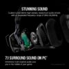 Corsair Void RGB Elite Draadloze Premium Gaming Headset met 7.1 Surround Sound - Discord gecertificeerd - werkt met PC, PS5 en PS4 - Koolgrijs (CA-9011201-NA)