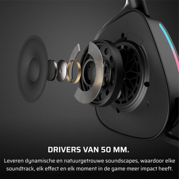 CORSAIR VOID v2 Draadloze Gaming Headset met Bluetooth voor PC, PS5, PS4, Switch & Mobiel – Dolby Atmos, 70 uur Batterijduur, Dubbele Draadloze, Snel Opladen – Koolstof