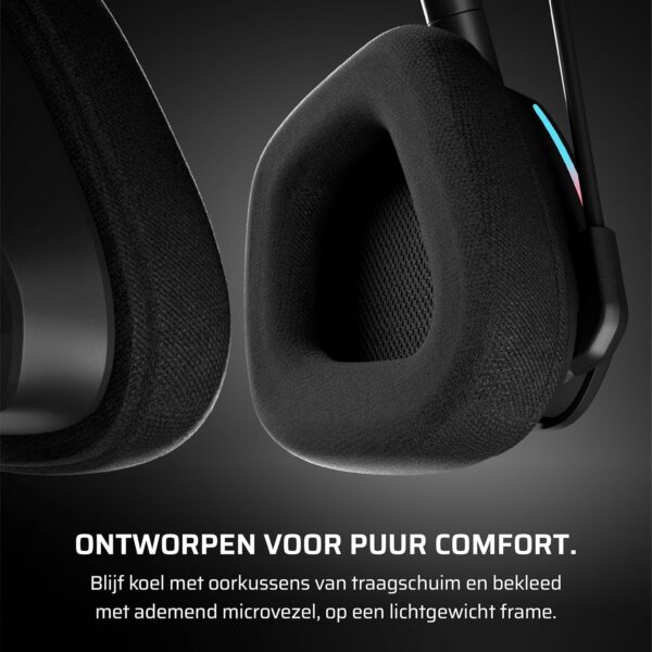 CORSAIR VOID v2 Draadloze Gaming Headset met Bluetooth voor PC, PS5, PS4, Switch & Mobiel – Dolby Atmos, 70 uur Batterijduur, Dubbele Draadloze, Snel Opladen – Koolstof