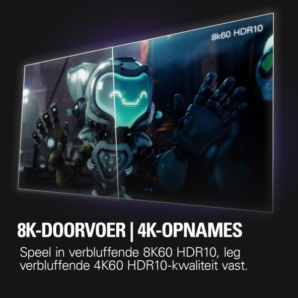 Elgato 4K Pro, Interne Capture Card: 8K60-Doorvoer/4K60 HDR10 met minieme vertraging opPS5/Pro, Xbox Series X/S, Switch 2, OBS en meer, voor streaming & opnemen, werkt met...