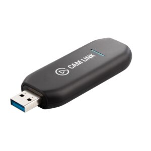 Elgato Cam Link 4K, externe camera-capture card, streamen en opnemen met DSLR, camcorder, action cam als webcam in 1080p60, 4K30 voor videovergaderen, thuiskantoor, gamen, op...