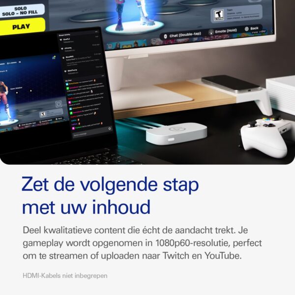 Elgato Game Capture Neo - USB draagbare Capture Card 4K60 HDR-doorvoer, 1080p60-video-opnames - Voor PS5/Xbox/Switch 2/iPhone - In OBS, Quicktime en meer - Plug-en-play/werkt op...
