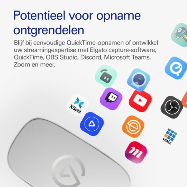 Elgato Game Capture Neo - USB draagbare Capture Card 4K60 HDR-doorvoer, 1080p60-video-opnames - Voor PS5/Xbox/Switch 2/iPhone - In OBS, Quicktime en meer - Plug-en-play/werkt op...