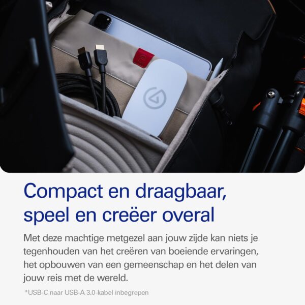 Elgato Game Capture Neo - USB draagbare Capture Card 4K60 HDR-doorvoer, 1080p60-video-opnames - Voor PS5/Xbox/Switch 2/iPhone - In OBS, Quicktime en meer - Plug-en-play/werkt op...