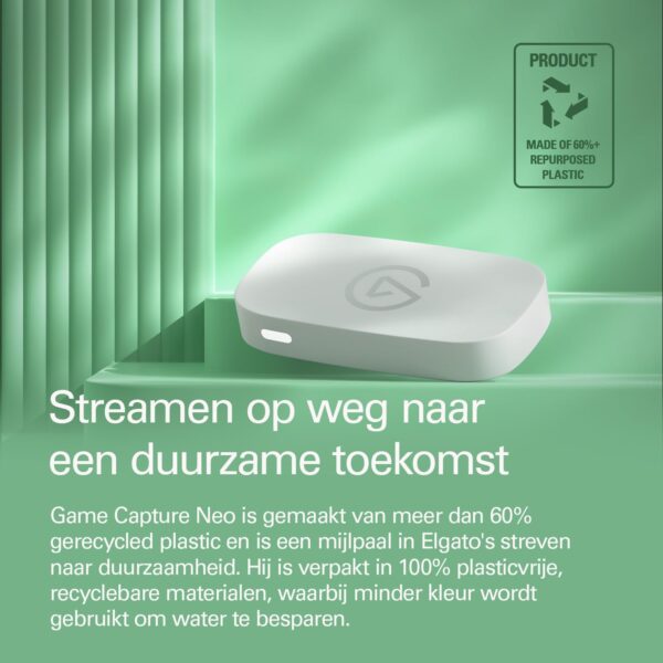 Elgato Game Capture Neo - USB draagbare Capture Card 4K60 HDR-doorvoer, 1080p60-video-opnames - Voor PS5/Xbox/Switch 2/iPhone - In OBS, Quicktime en meer - Plug-en-play/werkt op...