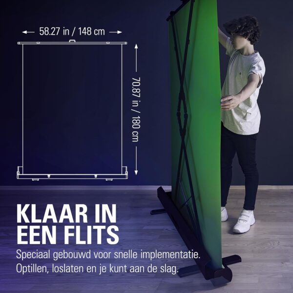 Elgato Green Screen, Collapsible Chromakey Background, Pleat-free Fabric and Ultra-Fast Background Immersion Setup for Streaming, Video Meeting, on Instagram, TikTok, Zoom,...