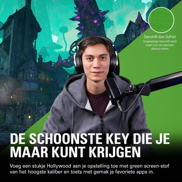 Elgato Green Screen, Collapsible Chromakey Background, Pleat-free Fabric and Ultra-Fast Background Immersion Setup for Streaming, Video Meeting, on Instagram, TikTok, Zoom,...