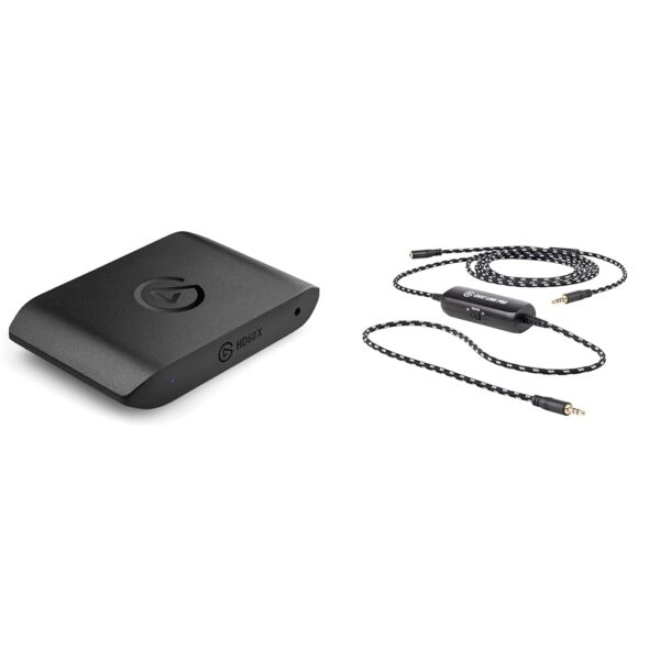 Elgato HD60 X - Stream en neem op in 1080p60 HDR10 of 4K30 met ultralage latentie, zwart & Elgato Chat Link Pro - Audio-adapter voor PS5, PS4, Nintendo Switch