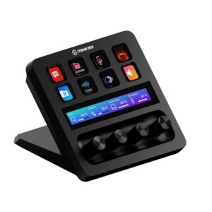 Elgato Stream Deck+, Audio Mixer, Live Production and Studio Controller for Content Creators, Streaming, Gaming, with customizable touch strip dials and LCD keys, works with Mac...
