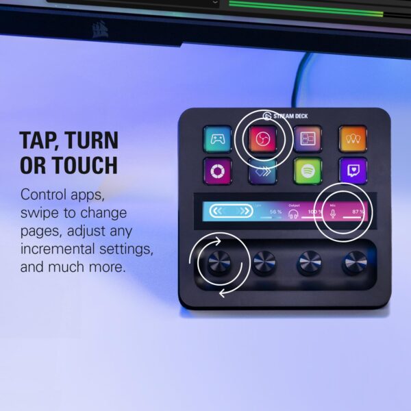 Elgato Stream Deck+, Audio Mixer, Studio Controller for Content Creators, Streaming, Works with Mac and PC & Elgato Wave:3 - Premium USB Condenser Microphone, for Mac, PC