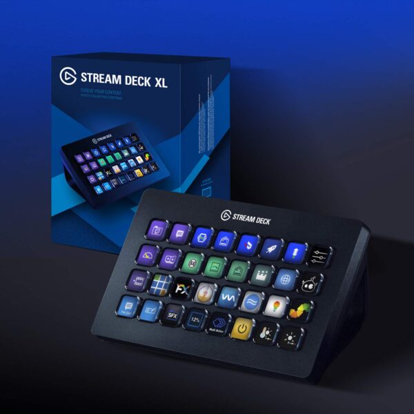 Elgato Stream Deck XL – Advanced studio controller, 32 macro keys, launches actions in apps and software such as OBS, Twitch, YouTube and more, works with Mac and PC