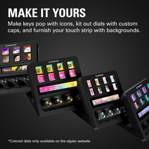Elgato Stream Deck + XLR - Audio Mixer & Controller, XLR to USB rear microphone interface, compatible with any XLR microphone for podcasting, streaming, content creators, dials...